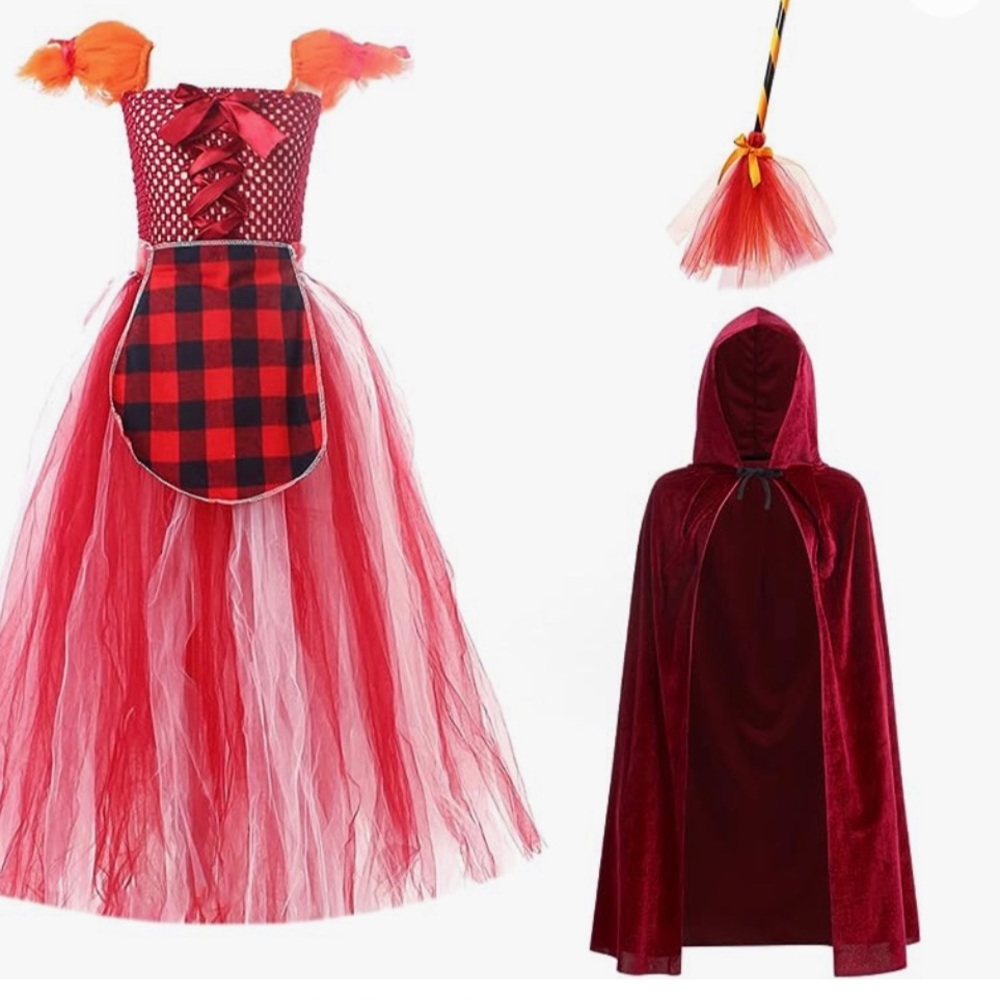 MARY SANDERSON KIDS COSTUME **W/ WIG**